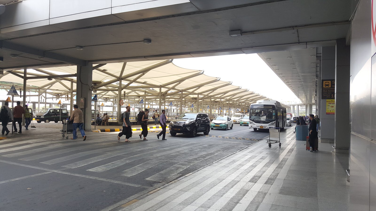 At the airport in New Delhi